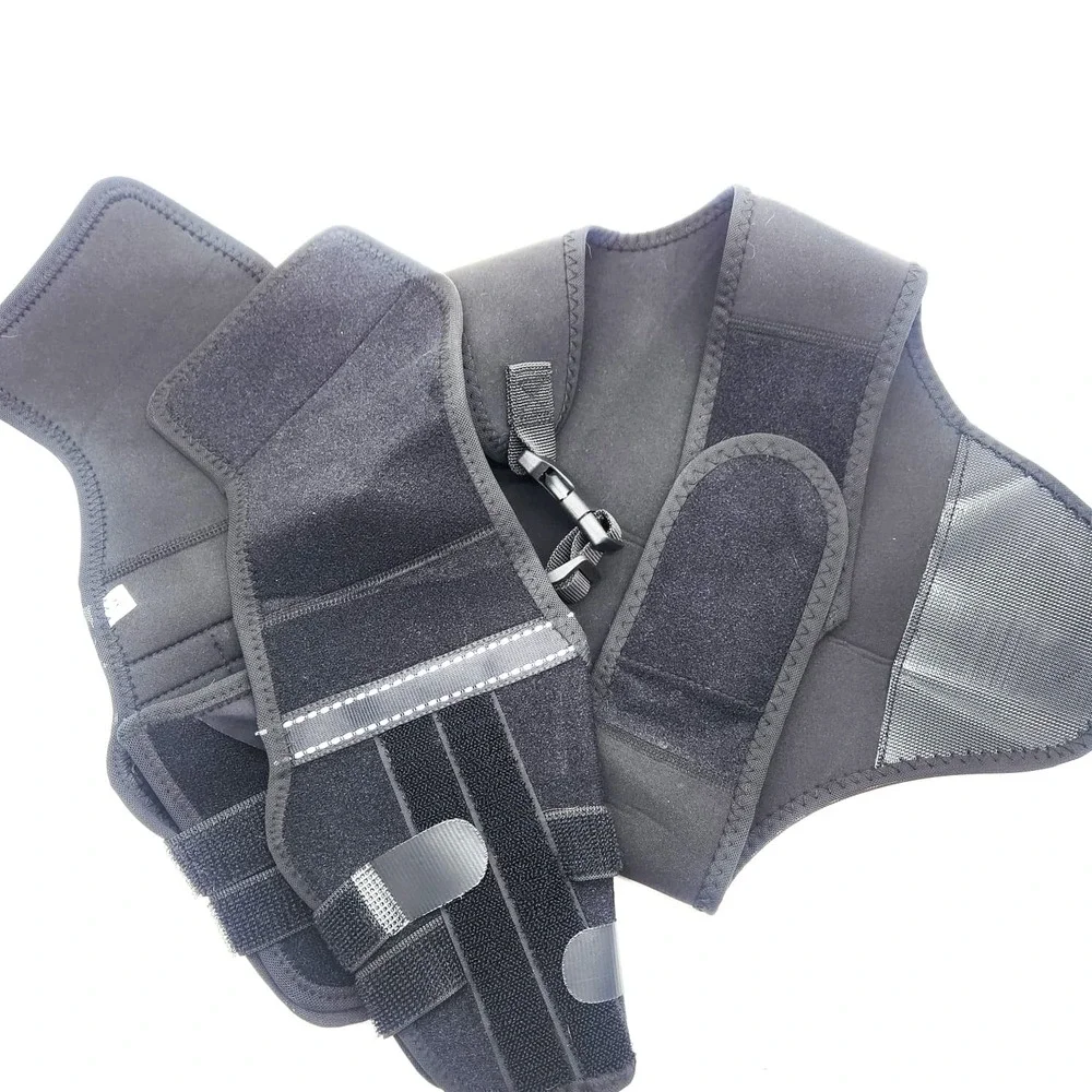 Marnonsis‎ Medium Dog Knee Brace Hind Leg ACL Support 4 Stabilizers Black